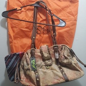 New Sharif Handbag purse with dust ruffle